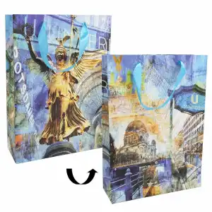 Idena Geschenktasche matt Berlin 18x23cm FSC-Mix Maße: 18 x 8 x 23 cm