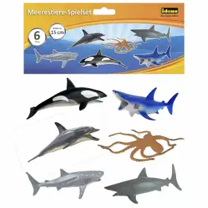 Idena Spielfiguren-Set Meerestiere 15cm 6teilig