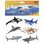 Idena Spielfiguren-Set Meerestiere 15cm 6teilig