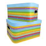 Geschenkbox mit Metallgriffe 2er FSC-Mix, Set b 2 Boxen