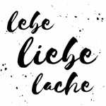 Serviette 33x33cm Lebe Liebe Lache, 3-lagig, 20...