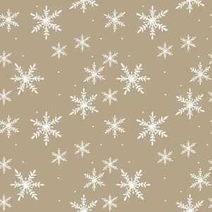 Serviette 33x33cm Snöflingör taupe, 3-lagig, 20 Stück,, ti-flair; Jet