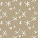 Serviette 33x33cm Snöflingör taupe, 3-lagig, 20...