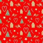 Servietten Piccola Invernale 24x24cm rot