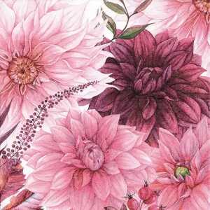 Serviette 33x33cm Claudette fuchsia, 3-lagig, 20 Stück,, ti-flair; Jet