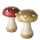 Deko-Pilz Dylano beige rot 13cm 2fach sortiert,
