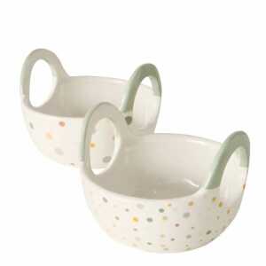Schale Lavina grün/weiß D16cm 2fach sortiert, Material: Keramik Boltze