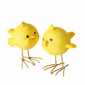 Deko-Huhn Chicksy gelb 11cm 2fach sortiert,