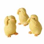 Deko-Huhn Chicksy gelb 9cm 3fach sortiert,