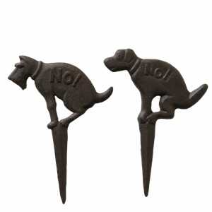 Gartenstab Doggy braun Hundehaufen No! sortiert, 2fach sortiert