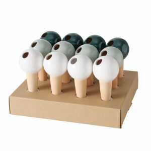 Topfstecker Kugel Redondo grün/weiß 3fach sortiert