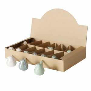 Deko-Vogel Perly grün weiß 4cm 2fach sortiert,