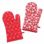 Ofenhandschuh Lilly rot/weiß 32x18cm sortiert,...