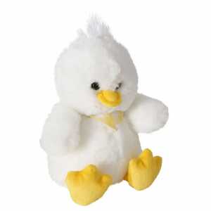 Plüsch Ente Marlie weiß gelb 20cm, Farben: weiß; Material: Textil,