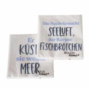 Servietten Küste 33x33cm 20 Stück 3fach sortiert,