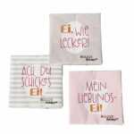 Servietten Eierlei 33x33cm 3fach sortiert,