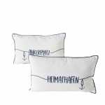 Kissen Büsum weiß/blau 50x30x10cm 2fach sortiert,