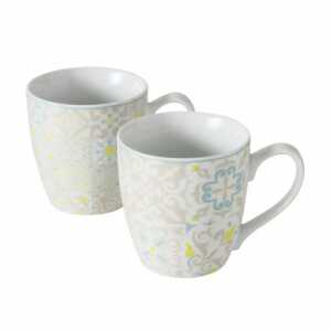 Jumbobecher Portofino weiß/grau 480ml sortiert, 2fach sortiert;