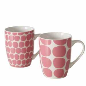 Becher Bliss weiß/rosa 350ml 2fach sortiert,