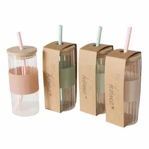 Partybecher Matos 400ml Deckel/Trinkhalm sortiert, 4fach sortiert;