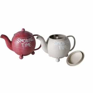 Sturmaschenbecher Smoking Teekanne D13cm sortiert, 2fach sortiert