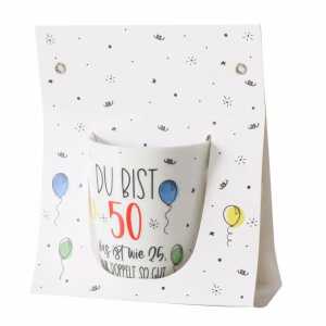 Becher Geburtstag 50 mit Spruch 330ml,