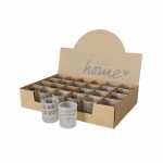 Windlicht Papa weiß D7x8cm 2fach sortiert,...