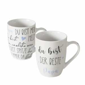 Becher Papa bedruckt 330ml 2fach sortiert,