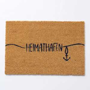 Fußmatte Heimathafen Büsum natur 60x40cm, Farben: Dunkelblau, natur