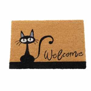 Fußmatte Welcome natur 60x40cm, Farben: schwarz, natur