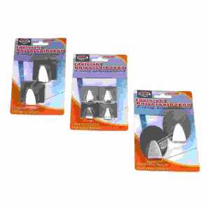 Universalhaken 4fach sortiert, selbstklebend weiß/chromfarbig, 2er/4er