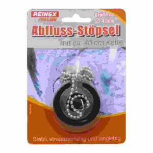 Abfluss-Stöpsel mit ca. 40cm Kette, D4,5cm