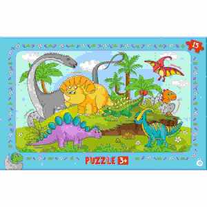 Rahmenpuzzle Dinos 15 Teile, 19x30cm, Trötsch Verlag