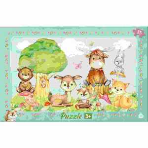 Rahmenpuzzle Waldfreunde 15 Teile, 19x30cm, ab 3 Jahren