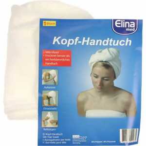 Kopf- Handtuch Elina mit Knopf weiß, Handtuch für Kopf, Mikrofaser