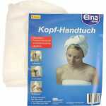 Kopf- Handtuch Elina mit Knopf weiß, Handtuch...
