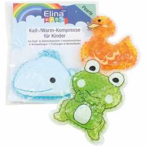 Kalt-/Warm-Kompresse Gel Kids 3fach sortiert, Wal, Ente, Frosch