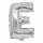 Folienballon Buchstabe E mit Papierstab silber, Procos