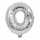 Folienballon Buchstabe O mit Papierstab silber, Procos