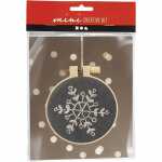 Mini Kreativ Set Sticken Schneeflocke grau,
