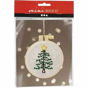 Mini Kreativ Set Sticken Weihnachtsbaum,