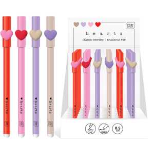Radierbare Stiftherzen