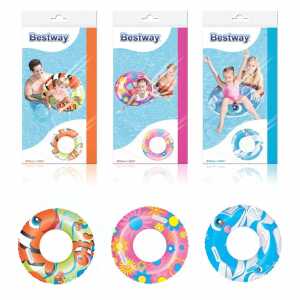 Schwimmring Kiddie D76cm 3fach sortiert, ab 3 Jahren,, Bestway