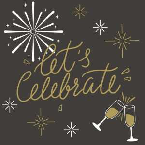 Servietten 33x33cm Lets celebrate FSC-Mix, 20er, 3-lagig Paper+Design