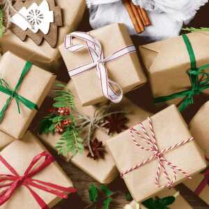 Servietten 24x24cm Wrapped Up FSC-Mix, 20er, 3-lagig, Paper+Design