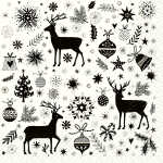 Servietten 33x33cm Cedric schwarz, 20 Stück 3-lagig,...