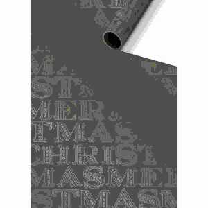 Geschenkpapier 70cmx1,5m Noleen 2 dunkelgrau, Stewo