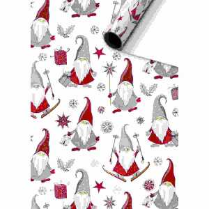 Geschenkpapier 70cmx2m Nisse rot, Stewo