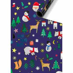 Geschenkpapier 70cmx1,5m Rob dunkelblau, Stewo