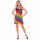 Kostüm Kleid Fashion Regenbogen Gr.S, Paillettekleid